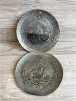 (2) Wendell August Forge Plates