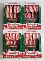 *4BOXES*SPANGLER 12 CANDY CANES NATURAL PEPPERMINT