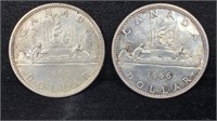 1965 & 1966 Silver Canada Dollars