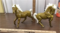 2 Porcelain Horse Statues