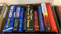BX W/ NOVELS BY TOM CLANCY & OTHERS