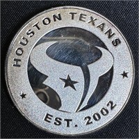 1 oz Fine Silver Round - Houston Texans