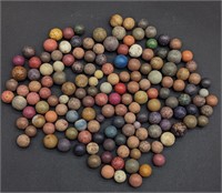 Large Lot Of Clay Marbles 1LB.