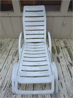 White plastic lounger