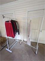 2 clothing racks w men's XL & 2XL clothing