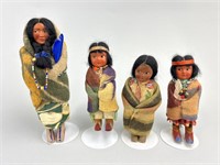 Antique Composition Native American Dolls.