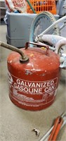 Galvanized gas can