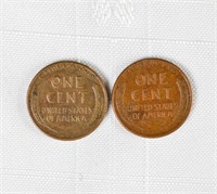 (2) 1957 US PENNIES DENVER D MINT & NO D