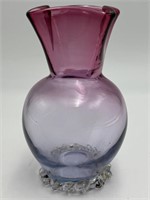 MULBERRY/CRANBERRY SMALL MART GLASS VASE
