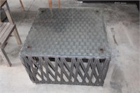 Patio Glass Top Table 26.5x26x18H