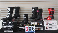 SEVEN(7) PAIR OF BOOTS ASSORTED SIZES/BRANDS