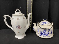 Pair of Decorative Teapots - Marked