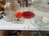 CLEAR GLAS LOT AND COIN PURSE