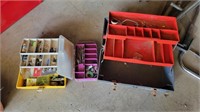 3 toolboxes with misc fasteners