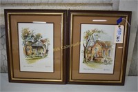 Framed Art Set of 2- Old Court House and Bruton