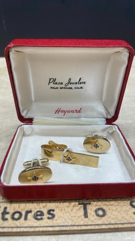 Masonic Cufflinks & Tie Clip *SC