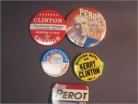 Presidential Campaign 5 Vintage Buttons