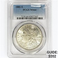 1881-S Morgan Silver Dollar PCGS MS64