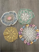 Vintage Knitted Doilies Lace Design
