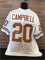 Earl Campbell Autographed Football Jersey
