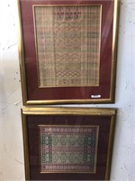 2 FRAMED INDONESIAN EMBROIDARY