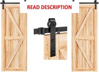 14FT Double Door Sliding Barn Kit  Black