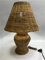 22” Wicker Lamp 15” shade