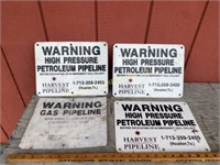 Metal Pipeline Warning Signs