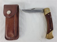 Schrader folding knife w/ sheath