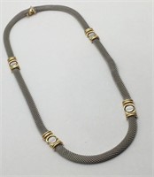 Italy 14k White & Yellow Gold Necklace