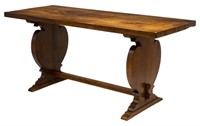 SPANISH BAROQUE TRESTLE FORM DINING TABLE 19THC