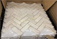 10ct MSI Angora Herringbone Polished Marble Tile