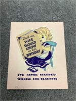 1940s Brithday Card for Wife