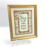 Vintage Framed Cross Stitch