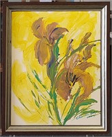 Original Painting of Yellow Irises