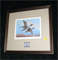 2- Prints: North Dakota Small Gene 1982 stamp/