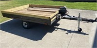 1973 Lundell Flat Bed Trailer - 8’ L x 6 1/2' W
