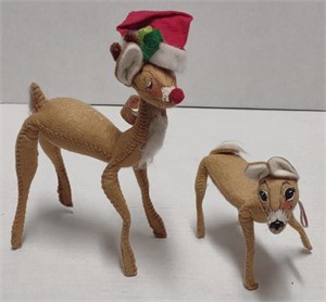 Annalee Christmas Deer Dolls (5" - 8" Tall)