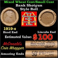 Lincoln Wheat Cent 1c Mixed Roll Orig Brandt McDon