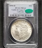 1890-O VAM 10 Morgan Silver Dollar PCGS MS64 CAC