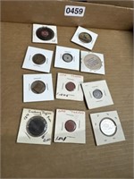 Vintage coins medals n token lot