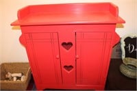 Cute Red Cabinet 33.5x13x36H