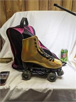 Size 7 Women's Roller Skates, Like New, Carry Bag