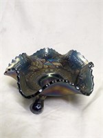 Rare Fenton Little Fishes Carnival 3 Footed Bowl