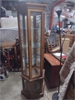 Tall Mirror Backed Display Cabinet