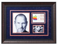 Steven Jobs Signed 4x6 Envelope with Apple Decal