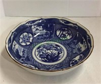 Larger oriental themed decorative bowl measuring