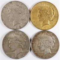 Lot of 4: Better Date Peace Dollars