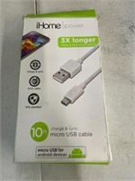 Ihome usb cable 10ft.