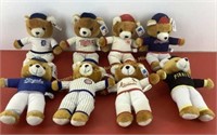 (8) ML Baseball Central division teddy bears